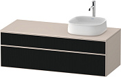 Duravit Zencha Тумба 130x55x44,2h см, цвет: черное стекло/серо-коричн. супермат. ZE4822R63830000