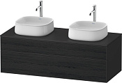 Duravit Zencha Тумба под две рак. 130x55x44,2h см, цвет: дуб черный/графит супермат. ZE4823B16800000