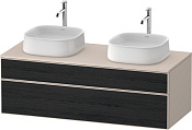 Duravit Zencha Тумба 130x55x44,2h см, цвет: дуб черный/серо-коричн. супермат. ZE4823B16830000