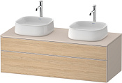 Duravit Zencha Тумба 130x55x44,2h см, цвет: дуб натур./серо-коричн. супермат. ZE4823B30830000