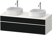 Duravit Zencha Тумба под рак. 130x55x44,2h см, цвет: черное стекло/белый супермат. ZE4823B63840000