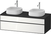 Duravit Zencha Тумба под рак. 130x55x44,2h см, цвет: белое стекло/графит супермат. ZE4823B64800000