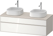 Duravit Zencha Тумба 130x55x44,2h см, цвет: белое стекло/cеро-коричн. супермат. ZE4823B64830000