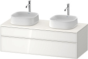 Duravit Zencha Тумба под рак. 130x55x44,2h см, цвет: белое стекло/белый супермат. ZE4823B64840000