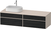 Duravit Zencha Тумба 160x55x44,2h см, цвет: дуб черный/серо-коричн. супермат. ZE4824L16830000