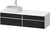 Duravit Zencha Тумба под раковину 160x55x44,2h см, цвет: дуб черный/белый супермат. ZE4824L16840000