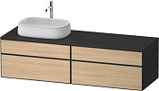 Duravit Zencha Тумба под раковину 160x55x44,2h см, цвет: дуб натур./графит супермат. ZE4824L30800000