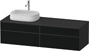 Duravit Zencha Тумба под рак. 160x55x44,2h см, цвет: черное стекло/графит супермат. ZE4824L63800000