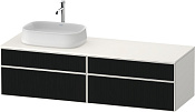 Duravit Zencha Тумба под рак. 160x55x44,2h см, цвет: черное стекло/белый супермат. ZE4824L63840000