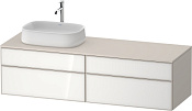 Duravit Zencha Тумба 160x55x44,2h см, цвет: белое стекло/cеро-коричн. супермат. ZE4824L64830000