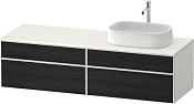 Duravit Zencha Тумба под раковину 160x55x44,2h см, цвет: дуб черный/белый супермат. ZE4824R16840000