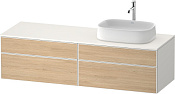 Duravit Zencha Тумба под раковину 160x55x44,2h см, цвет: дуб натур./белый супермат. ZE4824R30840000