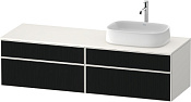 Duravit Zencha Тумба под рак. 160x55x44,2h см, цвет: черное стекло/белый супермат. ZE4824R63840000