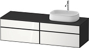 Duravit Zencha Тумба под рак. 160x55x44,2h см, цвет: белое стекло/графит супермат. ZE4824R64800000