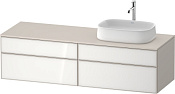 Duravit Zencha Тумба 160x55x44,2h см, цвет: белое стекло/cеро-коричн. супермат. ZE4824R64830000