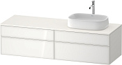 Duravit Zencha Тумба под рак. 160x55x44,2h см, цвет: белое стекло/белый супермат. ZE4824R64840000