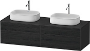 Duravit Zencha Тумба под две рак. 160x55x44,2h см, цвет: дуб черный/графит супермат. ZE4825B16800000