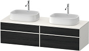 Duravit Zencha Тумба под две рак. 160x55x44,2h см, цвет: дуб черный/белый супермат. ZE4825B16840000