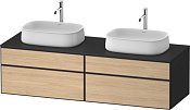 Duravit Zencha Тумба под две рак. 160x55x44,2h см, цвет: дуб натур./графит супермат. ZE4825B30800000