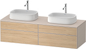 Duravit Zencha Тумба 160x55x44,2h см, цвет: дуб натур./серо-коричн. супермат. ZE4825B30830000