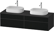 Duravit Zencha Тумба под рак. 160x55x44,2h см, цвет: черное стекло/графит супермат. ZE4825B63800000