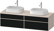 Duravit Zencha Тумба 160x55x44,2h см, цвет: черное стекло/серо-коричн. супермат. ZE4825B63830000