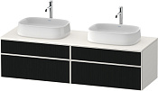 Duravit Zencha Тумба под рак. 160x55x44,2h см, цвет: черное стекло/белый супермат. ZE4825B63840000