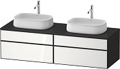 Duravit Zencha Тумба под рак. 160x55x44,2h см, цвет: белое стекло/графит супермат. ZE4825B64800000