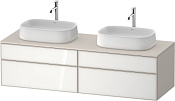 Duravit Zencha Тумба 160x55x44,2h см, цвет: белое стекло/cеро-коричн. супермат. ZE4825B64830000