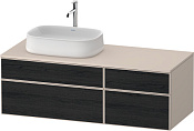 Duravit Zencha Тумба 130x55x44,2h см, цвет: дуб черный/серо-коричн. супермат. ZE4826016830000