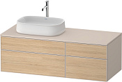 Duravit Zencha Тумба 130x55x44,2h см, цвет: дуб натур./серо-коричн. супермат. ZE4826030830000