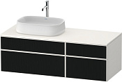 Duravit Zencha Тумба под рак. 130x55x44,2h см, цвет: черное стекло/белый супермат. ZE4826063840000