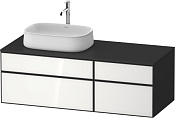 Duravit Zencha Тумба под рак. 130x55x44,2h см, цвет: белое стекло/графит супермат. ZE4826064800000