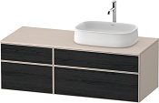 Duravit Zencha Тумба 130x55x44,2h см, цвет: дуб черный/серо-коричн. супермат. ZE4827016830000