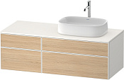 Duravit Zencha Тумба под раковину 130x55x44,2h см, цвет: дуб натур./белый супермат. ZE4827030840000