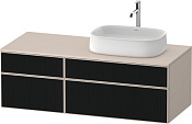 Duravit Zencha Тумба 130x55x44,2h см, цвет: черное стекло/серо-коричн. супермат. ZE4827063830000