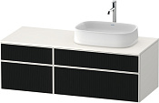 Duravit Zencha Тумба под рак. 130x55x44,2h см, цвет: черное стекло/белый супермат. ZE4827063840000