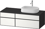 Duravit Zencha Тумба под рак. 130x55x44,2h см, цвет: белое стекло/графит супермат. ZE4827064800000