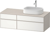 Duravit Zencha Тумба 130x55x44,2h см, цвет: белое стекло/cеро-коричн. супермат. ZE4827064830000