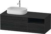 Duravit Zencha Тумба под раковину 130x55x44,2h см, цвет: дуб черный/графит супермат. ZE4828016800000