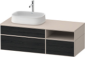 Duravit Zencha Тумба 130x55x44,2h см, цвет: дуб черный/серо-коричн. супермат. ZE4828016830000