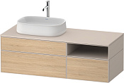 Duravit Zencha Тумба 130x55x44,2h см, цвет: дуб натур./серо-коричн. супермат. ZE4828030830000