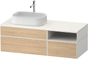 Duravit Zencha Тумба под раковину 130x55x44,2h см, цвет: дуб натур./белый супермат. ZE4828030840000