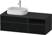 Duravit Zencha Тумба под рак. 130x55x44,2h см, цвет: черное стекло/графит супермат. ZE4828063800000