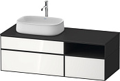 Duravit Zencha Тумба под рак. 130x55x44,2h см, цвет: белое стекло/графит супермат. ZE4828064800000