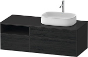 Duravit Zencha Тумба под раковину 130x55x44,2h см, цвет: дуб черный/графит супермат. ZE4829016800000