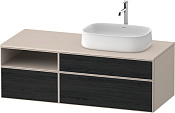 Duravit Zencha Тумба 130x55x44,2h см, цвет: дуб черный/серо-коричн. супермат. ZE4829016830000