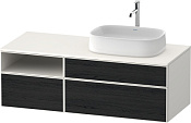 Duravit Zencha Тумба под раковину 130x55x44,2h см, цвет: дуб черный/белый супермат. ZE4829016840000