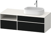 Duravit Zencha Тумба под рак. 130x55x44,2h см, цвет: черное стекло/белый супермат. ZE4829063840000