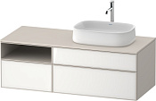 Duravit Zencha Тумба 130x55x44,2h см, цвет: белое стекло/cеро-коричн. супермат. ZE4829064830000